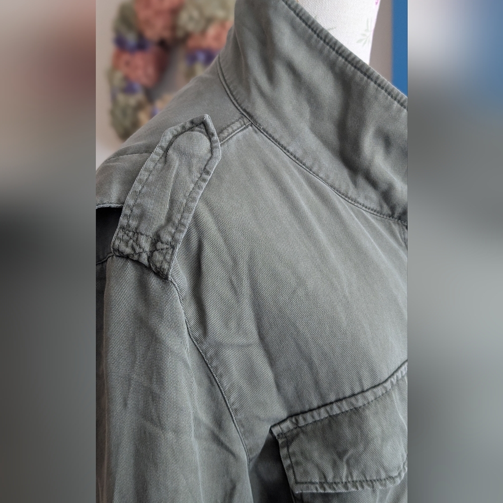 Buffalo David Bitton Jacket Women Medium Army Green Barn Chore Field Canvas Coat - Picture 5 of 10